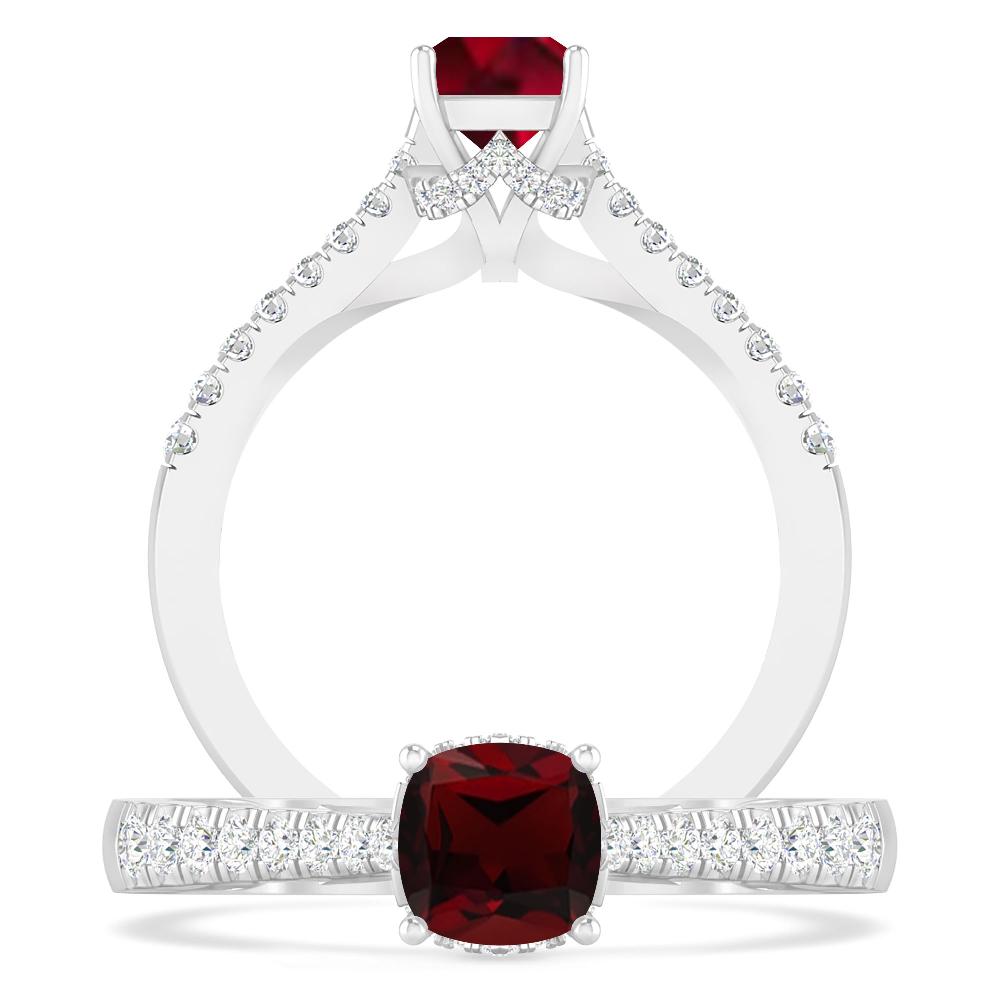 White Gold - Garnet