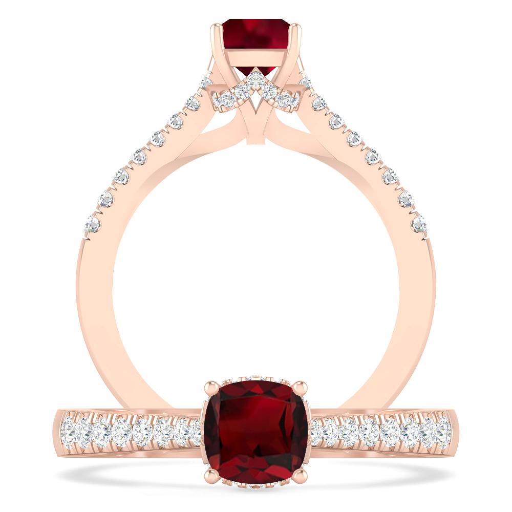 Rose Gold - Garnet