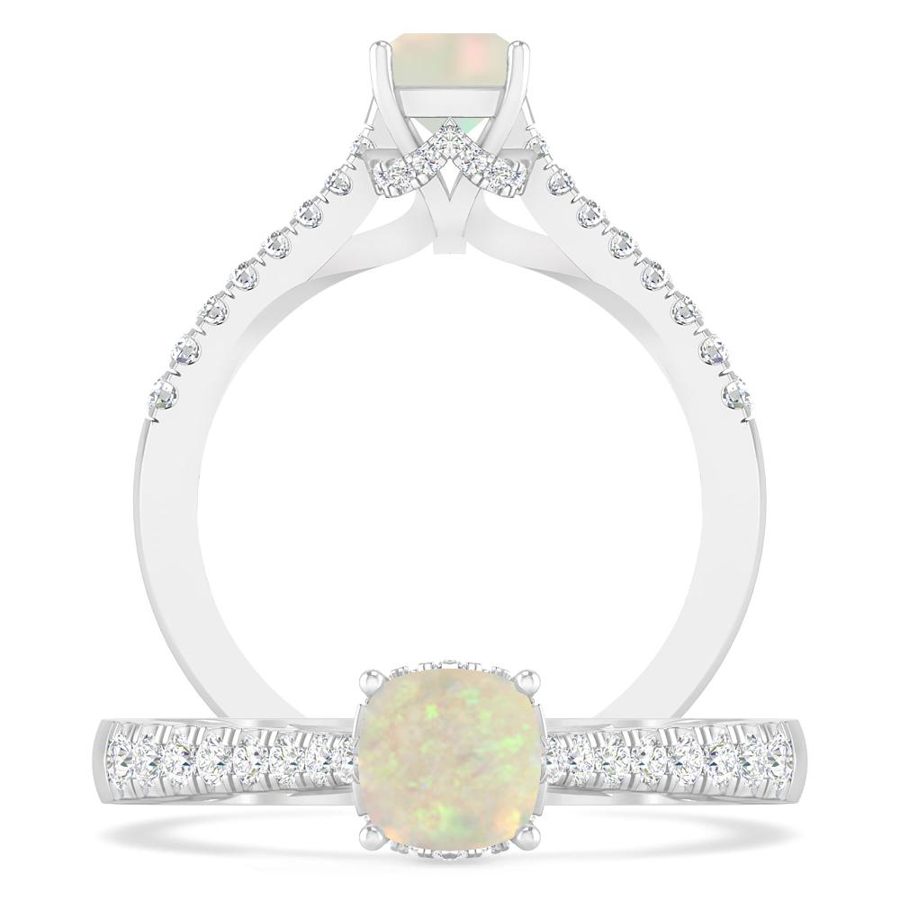 White Gold - Opal