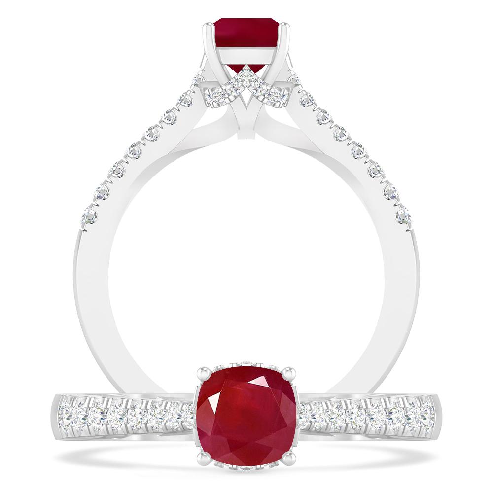 White Gold - Ruby