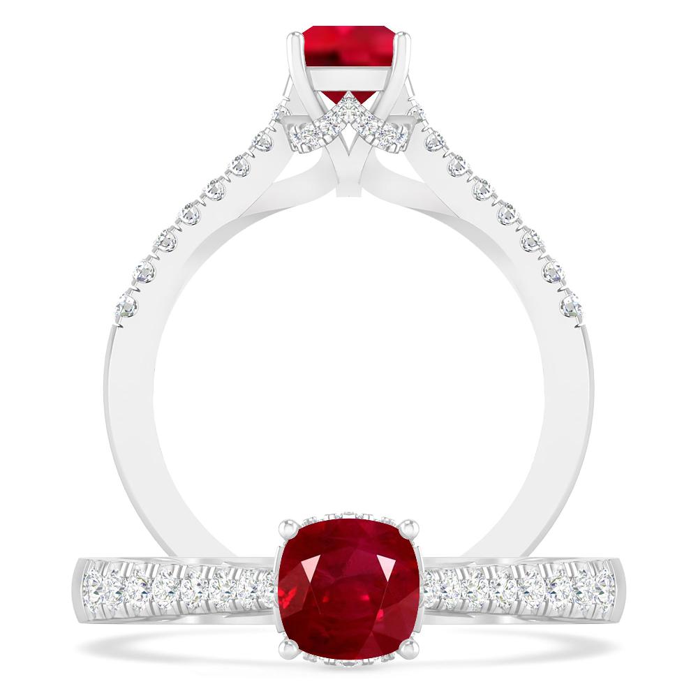White Gold - Ruby