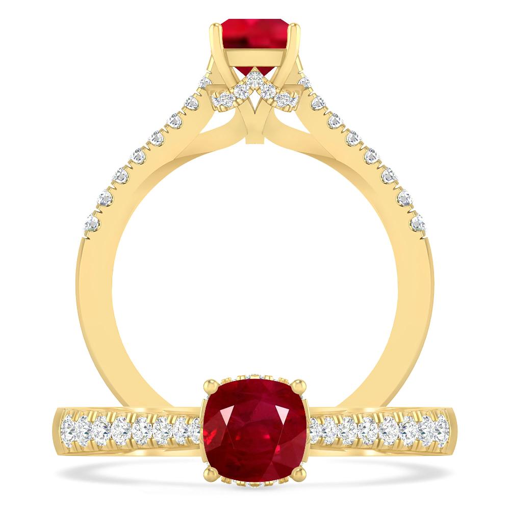 Yellow Gold - Ruby