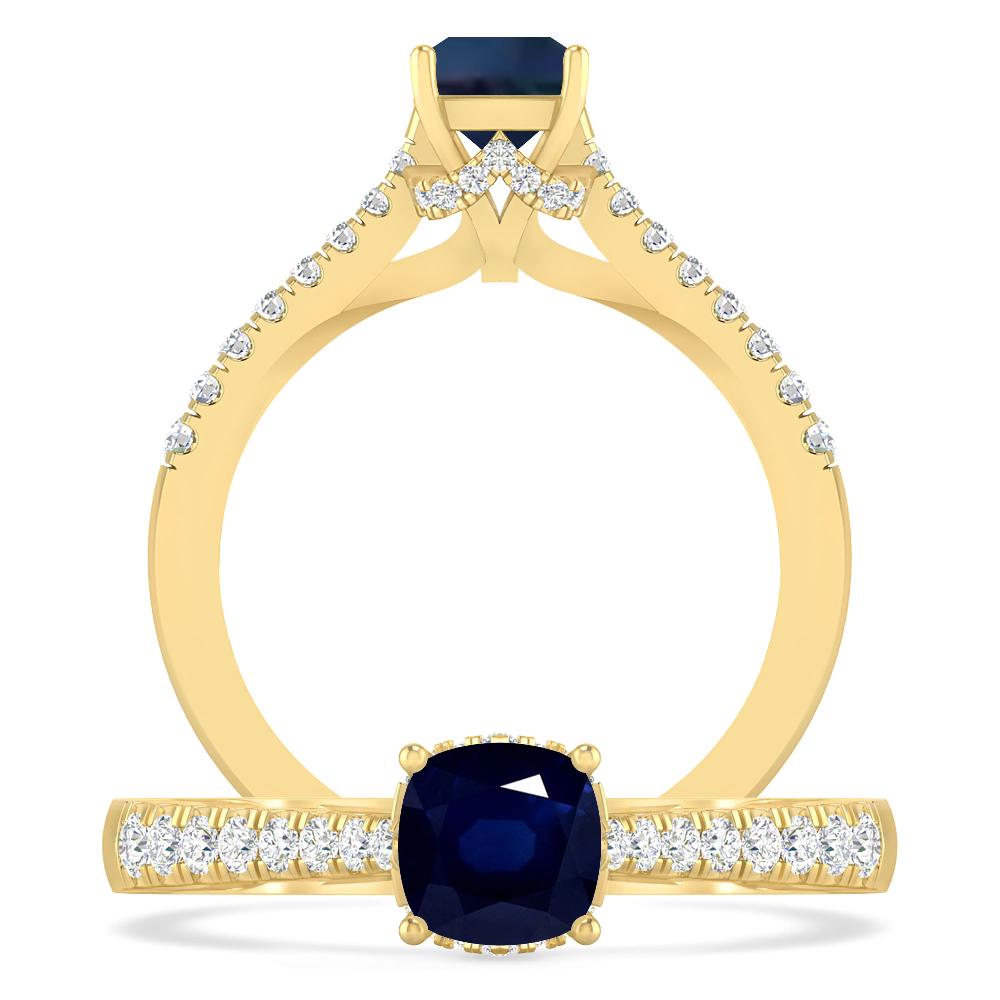 Yellow Gold - Sapphire