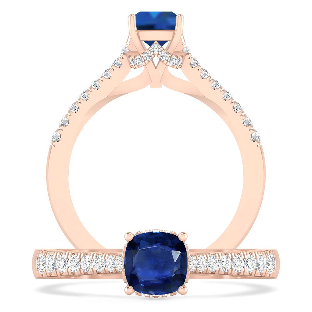 Rose Gold - Sapphire