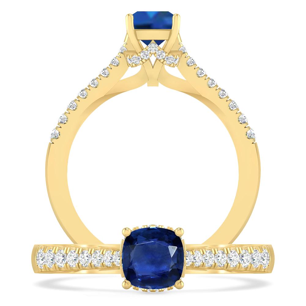 Yellow Gold - Sapphire