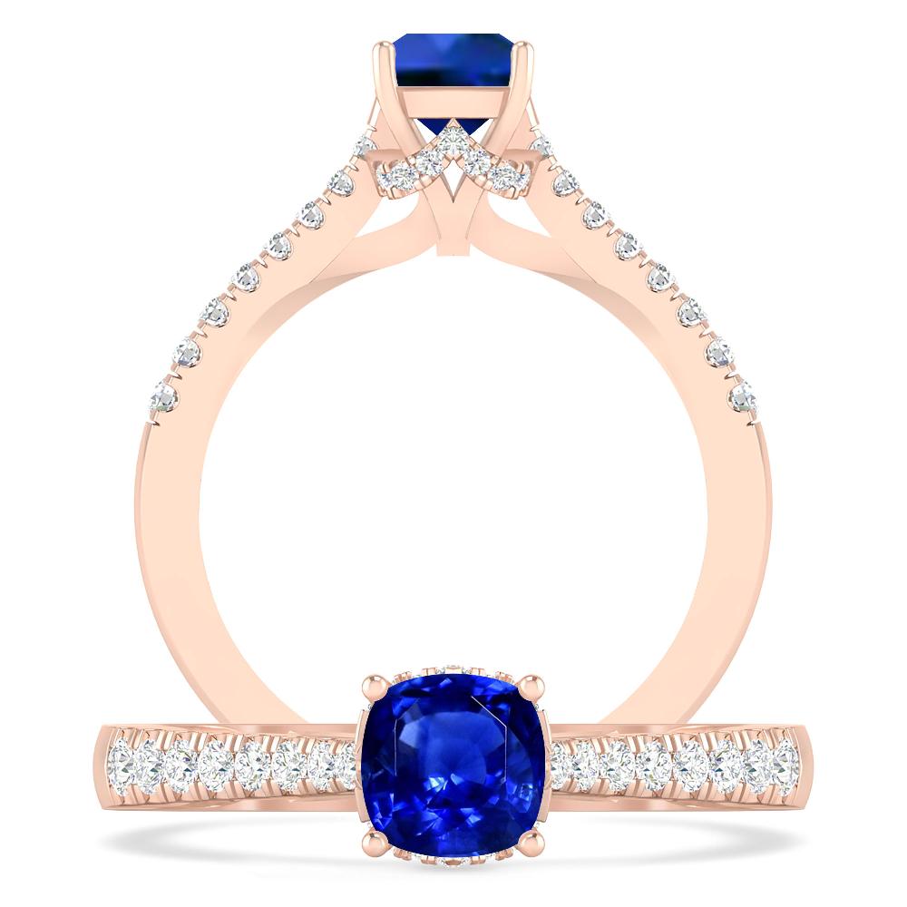 Rose Gold - Sapphire