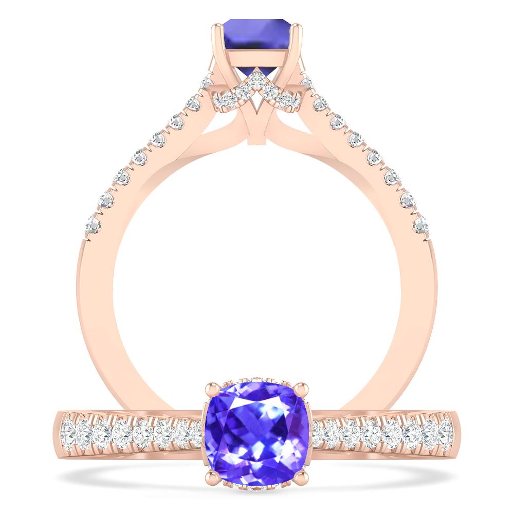 Rose Gold - Tanzanite