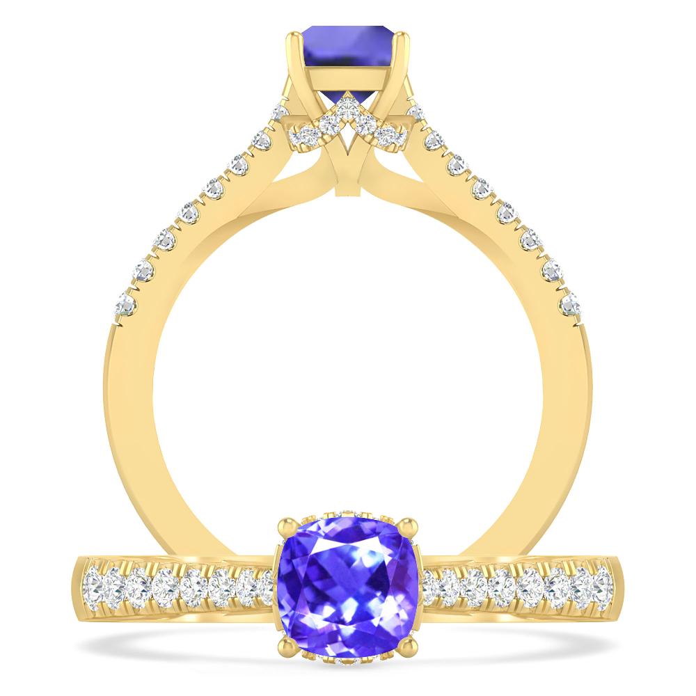 Yellow Gold - Tanzanite