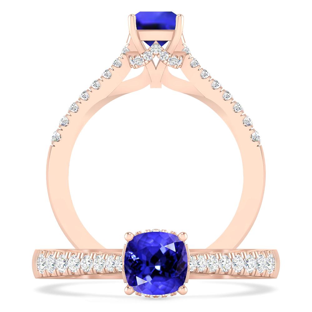 Rose Gold - Tanzanite