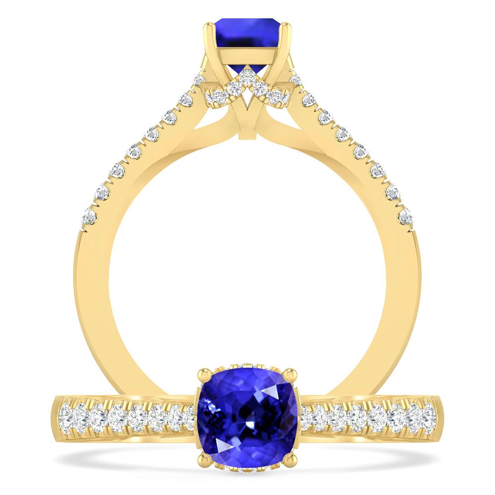 Yellow Gold - Tanzanite