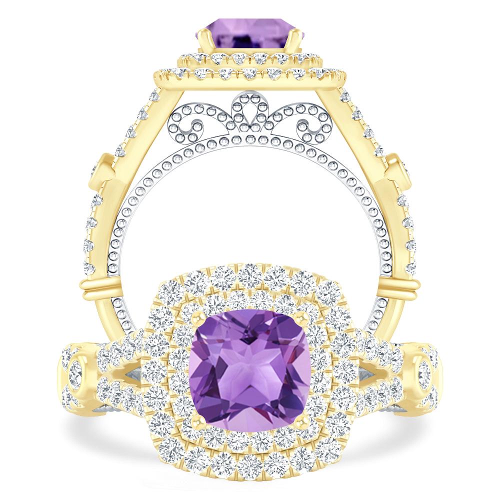 Yellow Gold - Amethyst