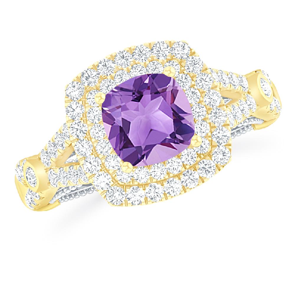 Yellow Gold - Amethyst