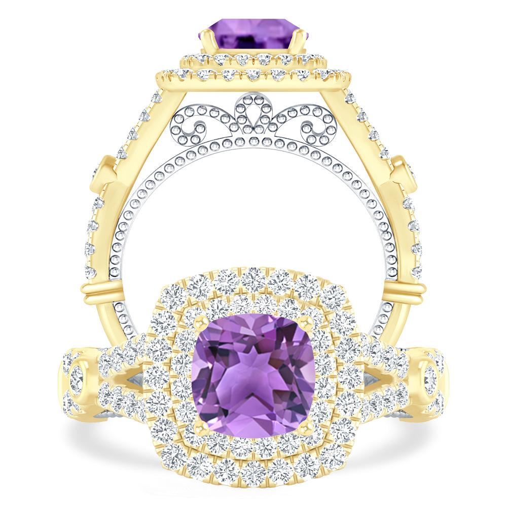 Yellow Gold - Amethyst