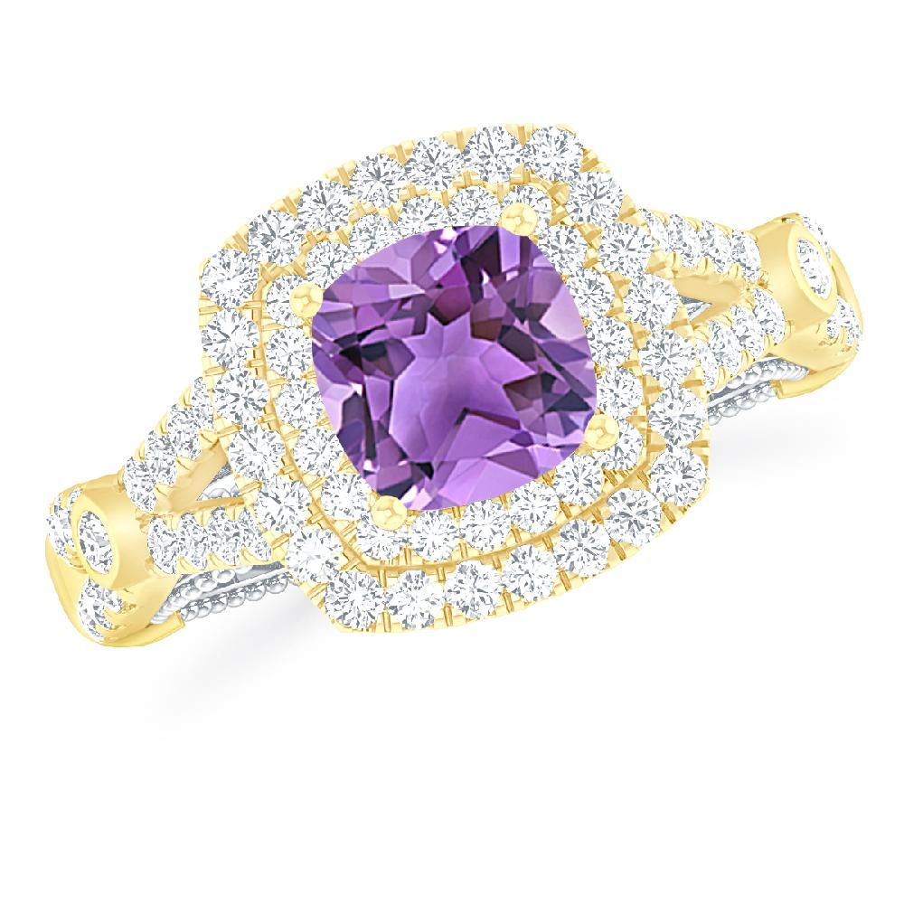 Yellow Gold - Amethyst