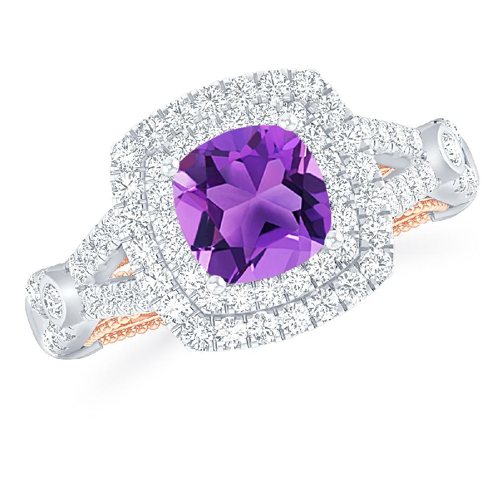 White Gold - Amethyst