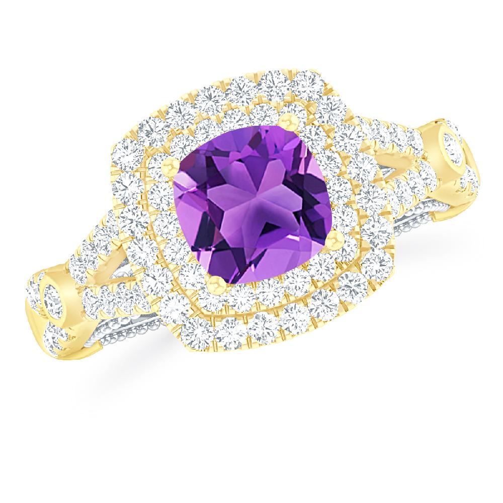 Yellow Gold - Amethyst