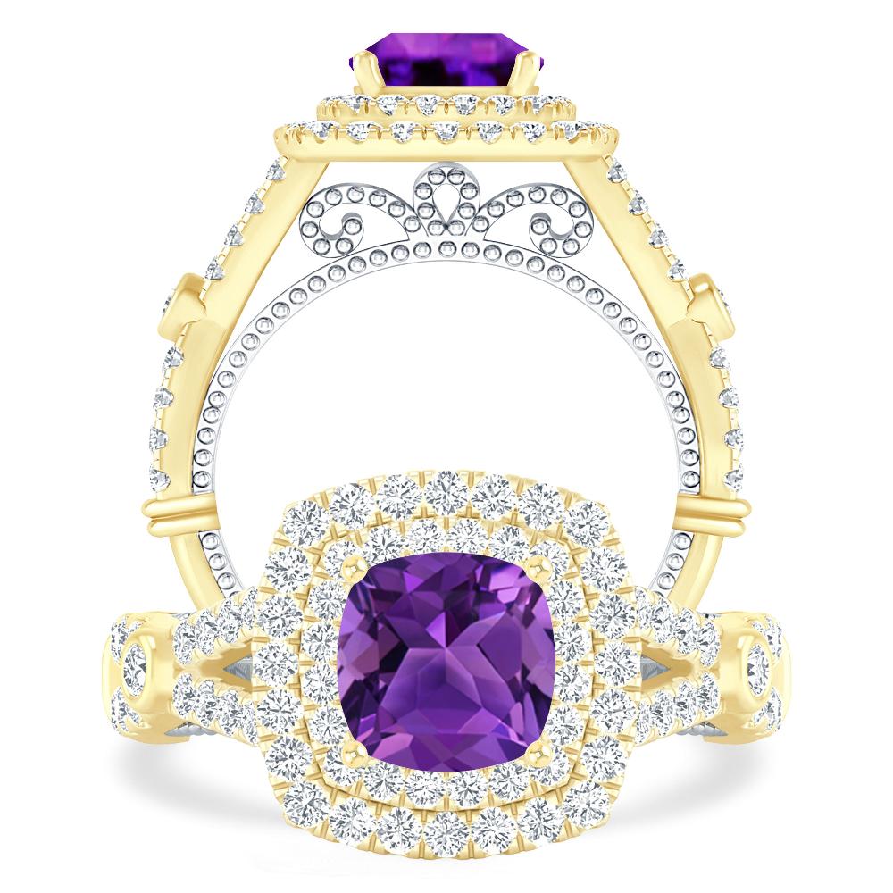 Yellow Gold - Amethyst