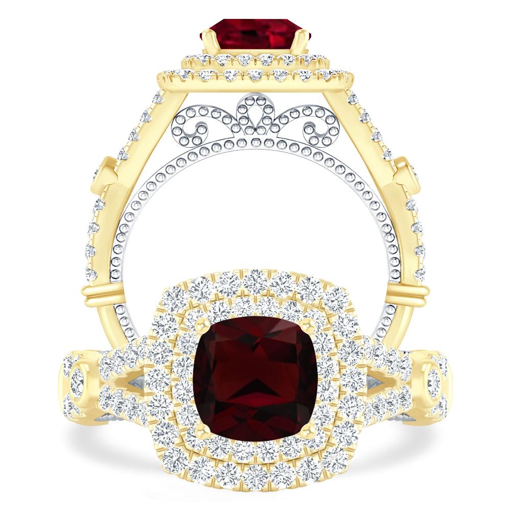 Yellow Gold - Garnet