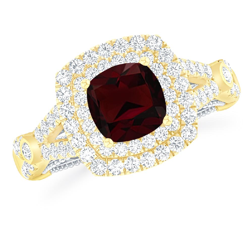 Yellow Gold - Garnet