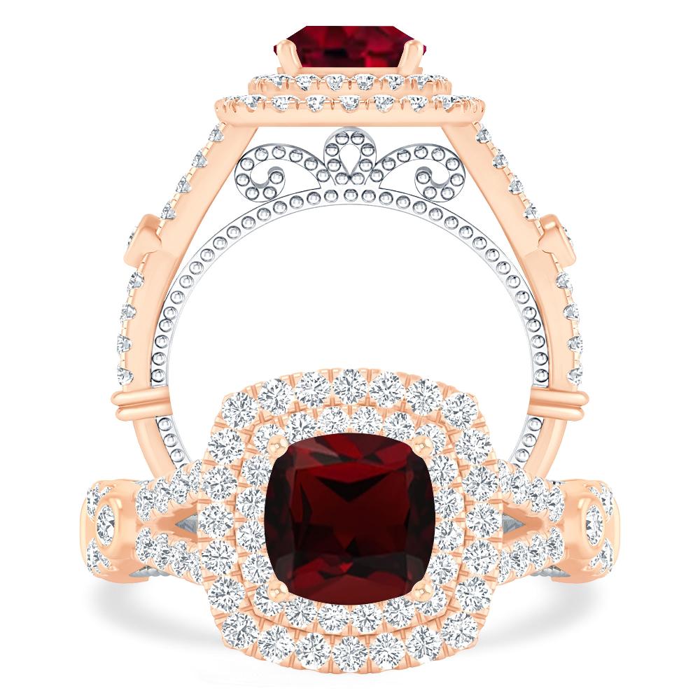 Rose Gold - Garnet