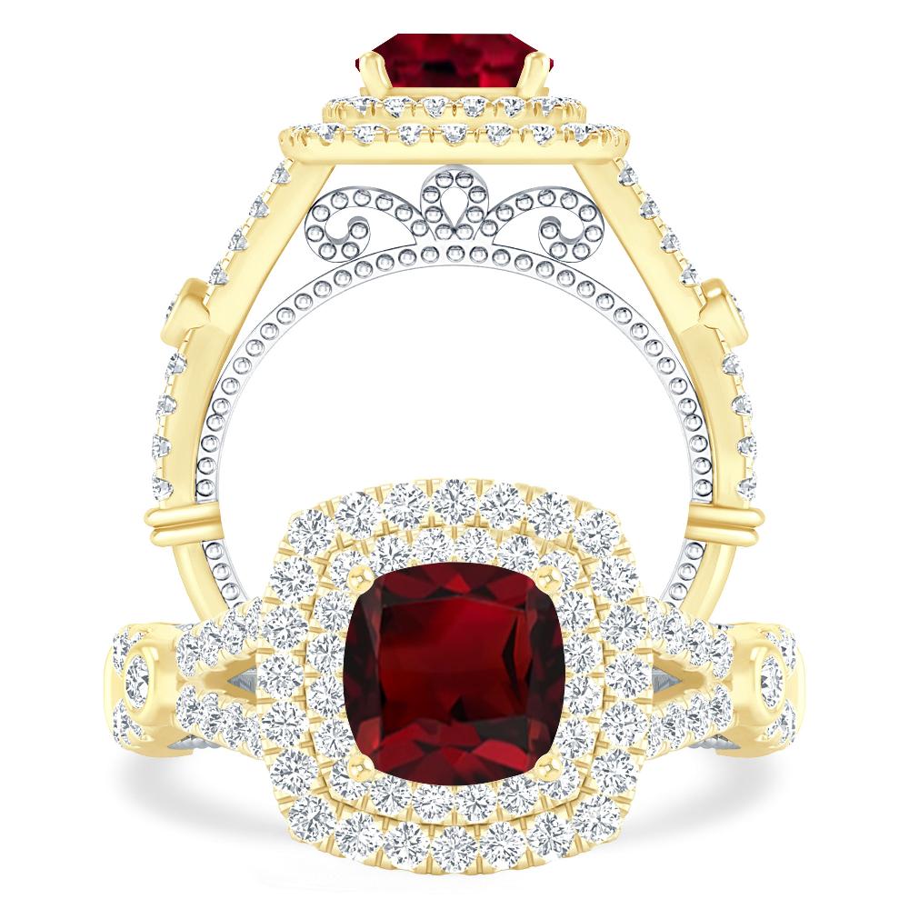 Yellow Gold - Garnet