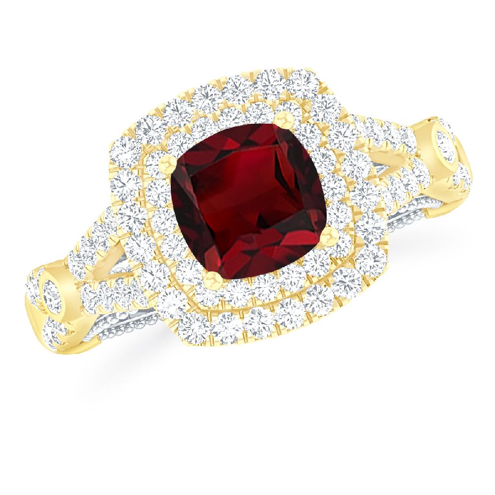 Yellow Gold - Garnet