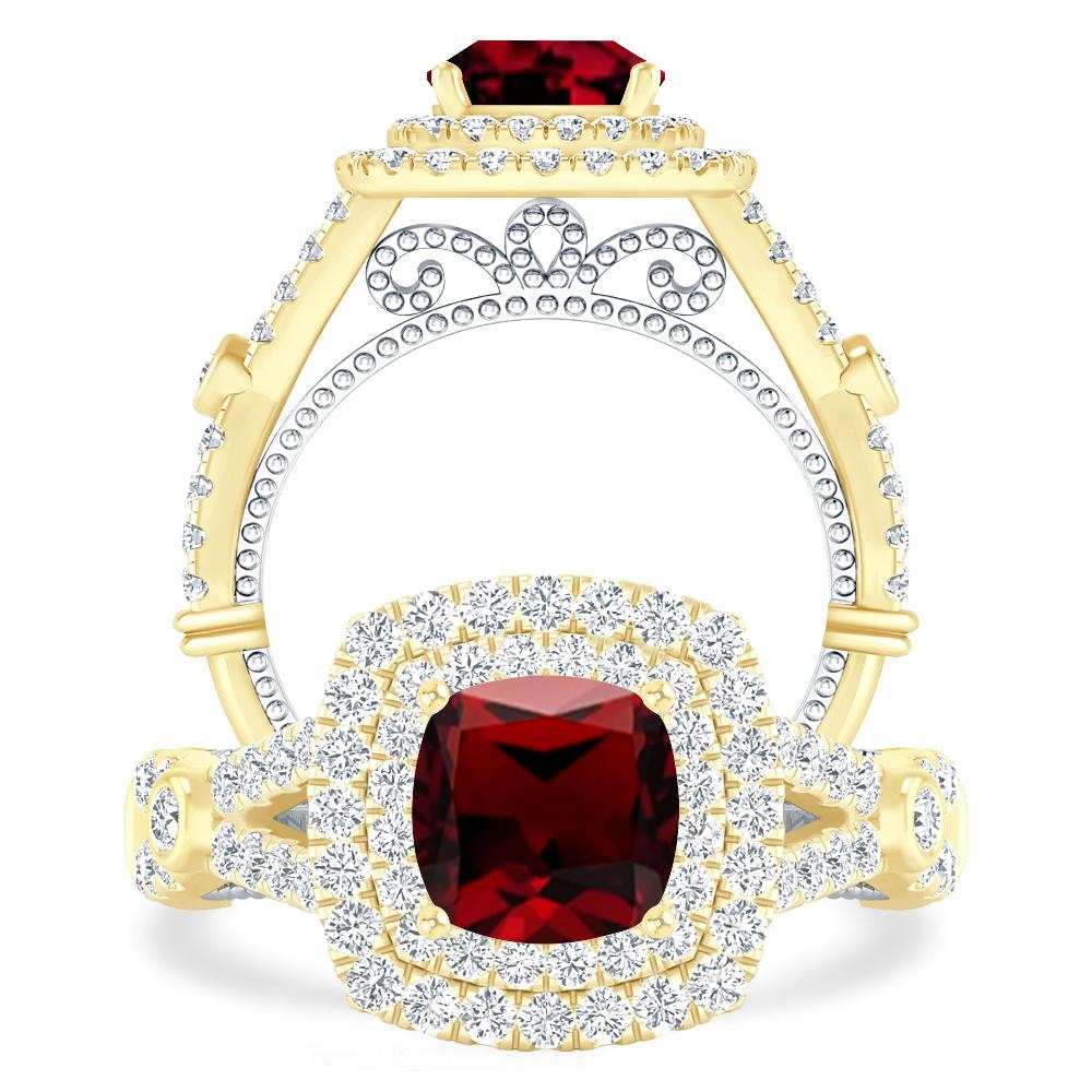 Yellow Gold - Garnet
