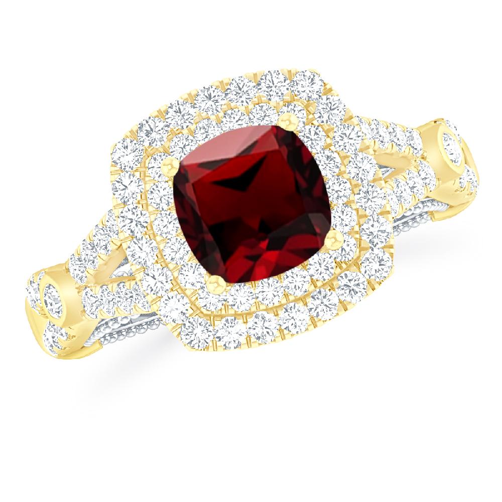 Yellow Gold - Garnet