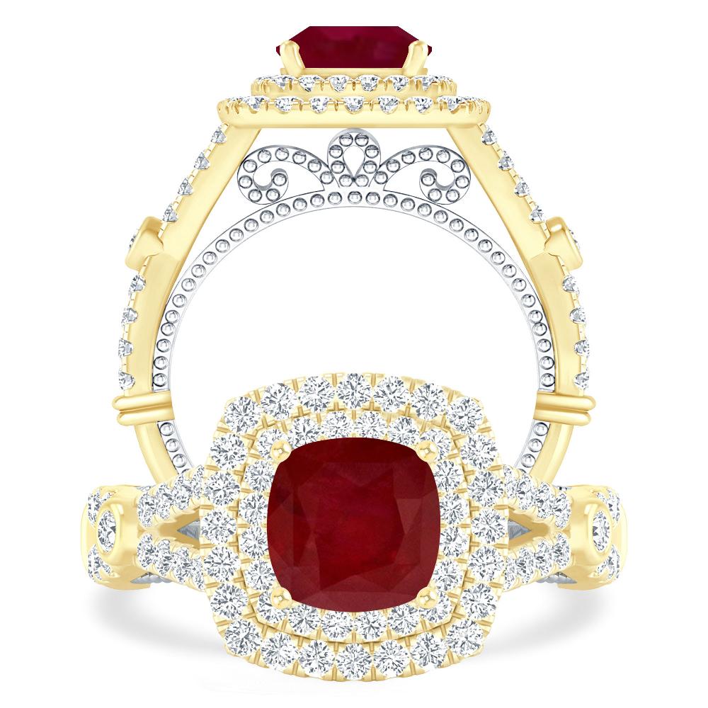 Yellow Gold - Ruby