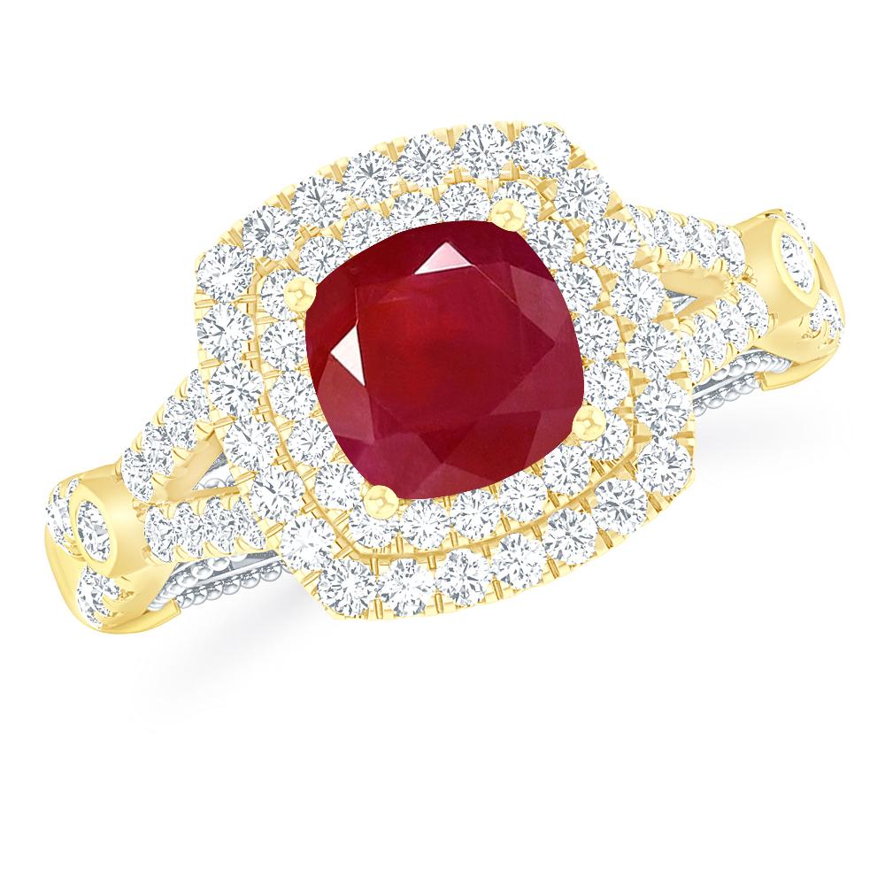 Yellow Gold - Ruby