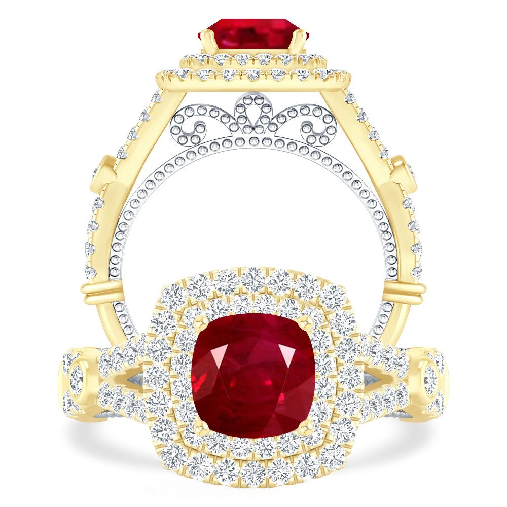 Yellow Gold - Ruby