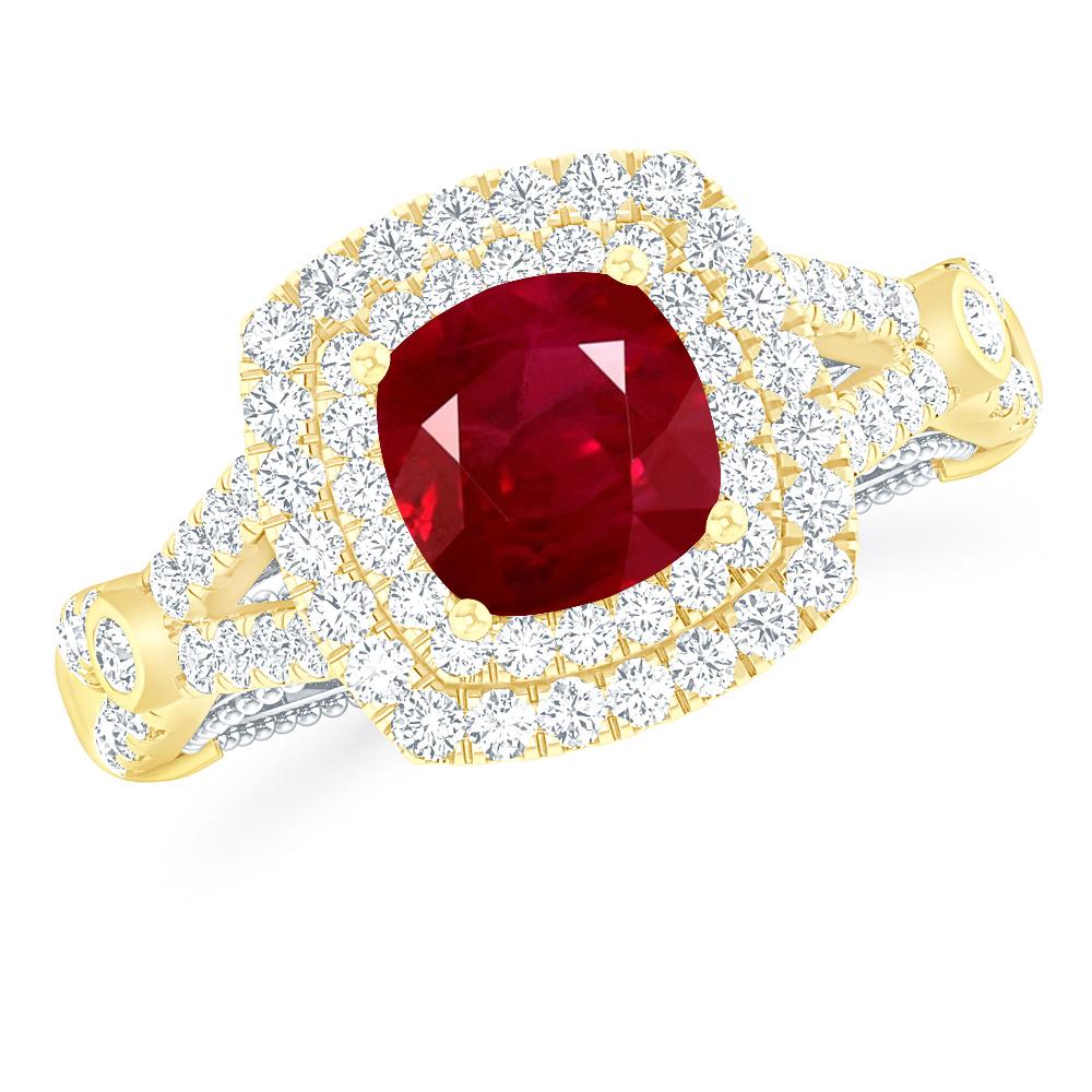 Yellow Gold - Ruby