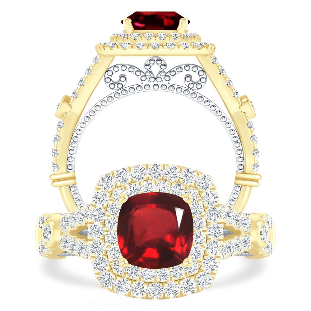 Yellow Gold - Ruby