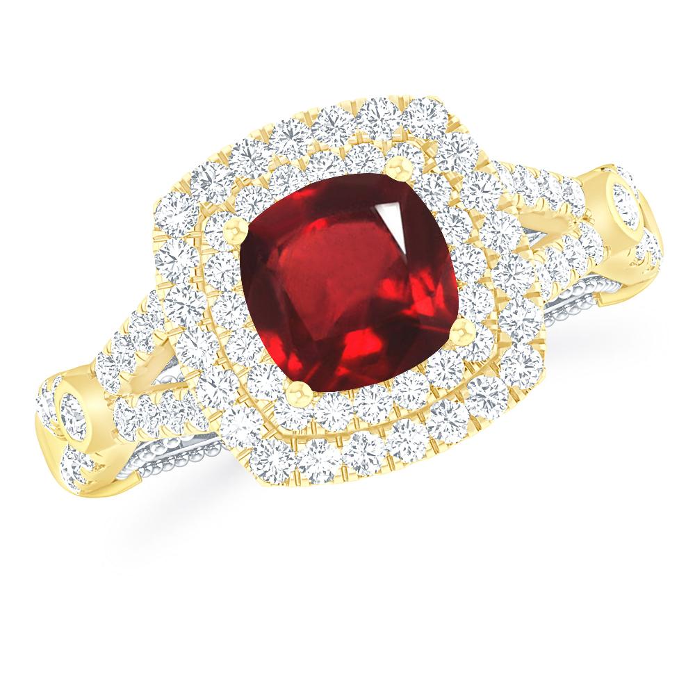 Yellow Gold - Ruby