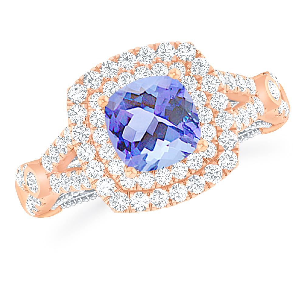 Rose Gold - Tanzanite