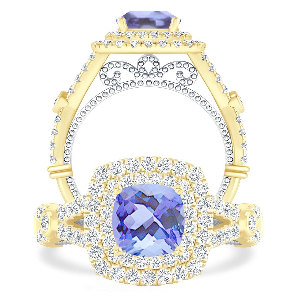 Yellow Gold - Tanzanite