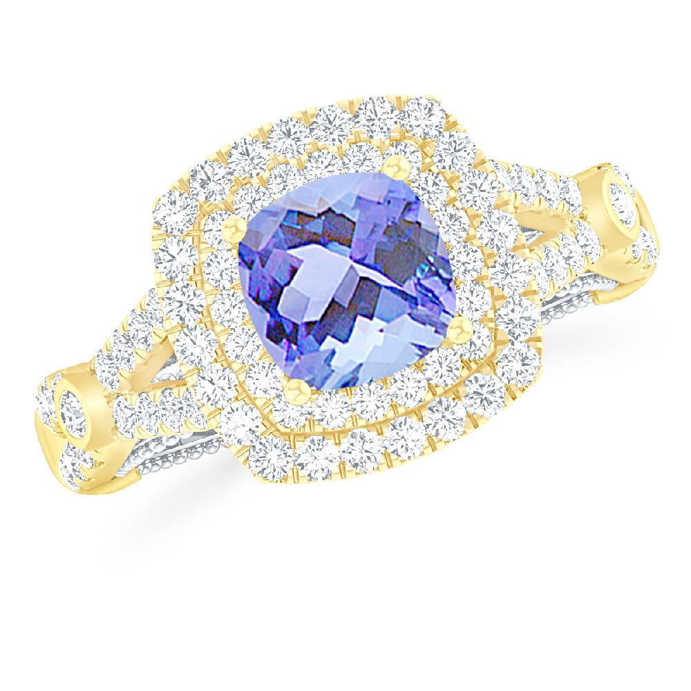 Yellow Gold - Tanzanite