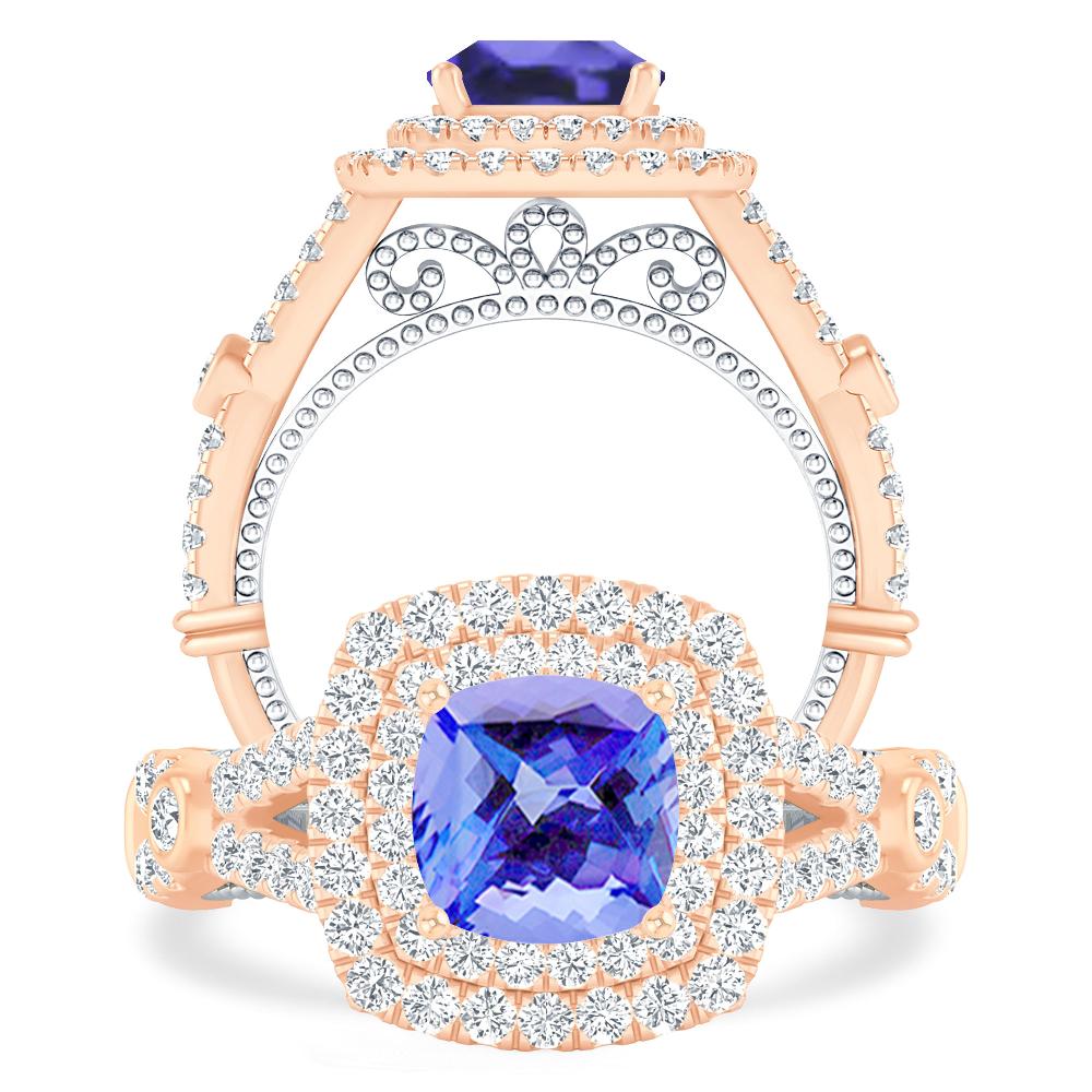 Rose Gold - Tanzanite