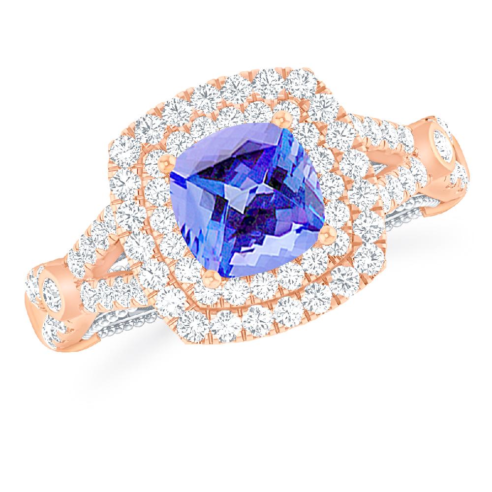 Rose Gold - Tanzanite