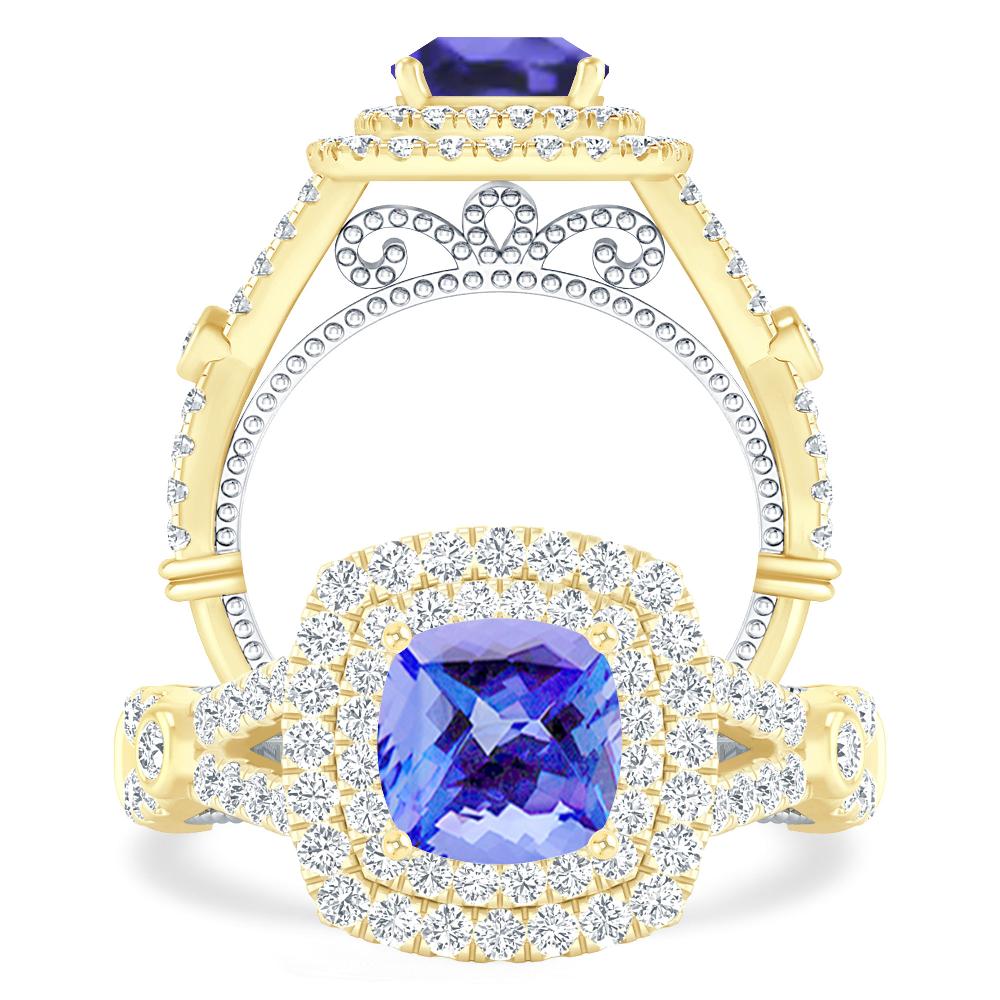 Yellow Gold - Tanzanite