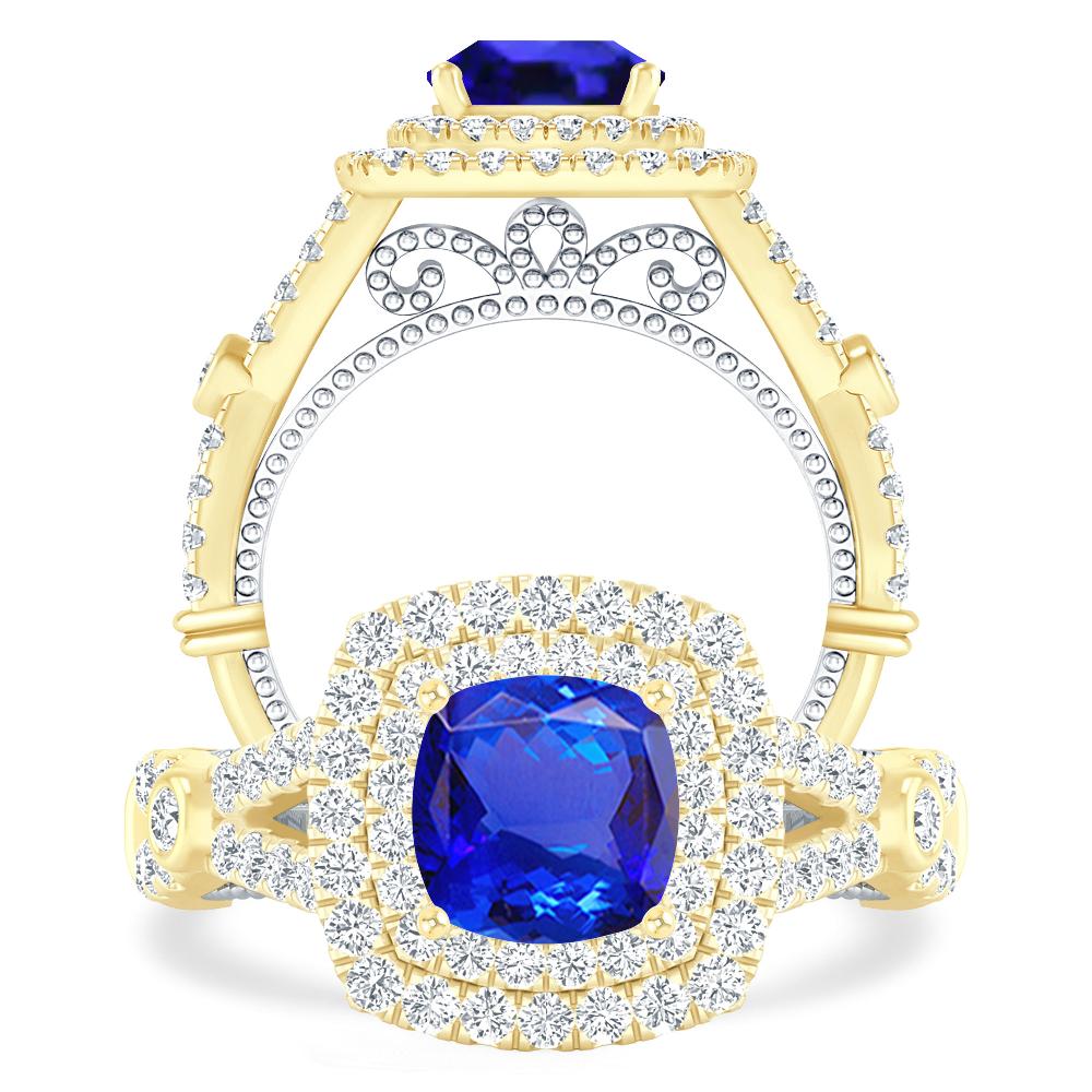 Yellow Gold - Tanzanite