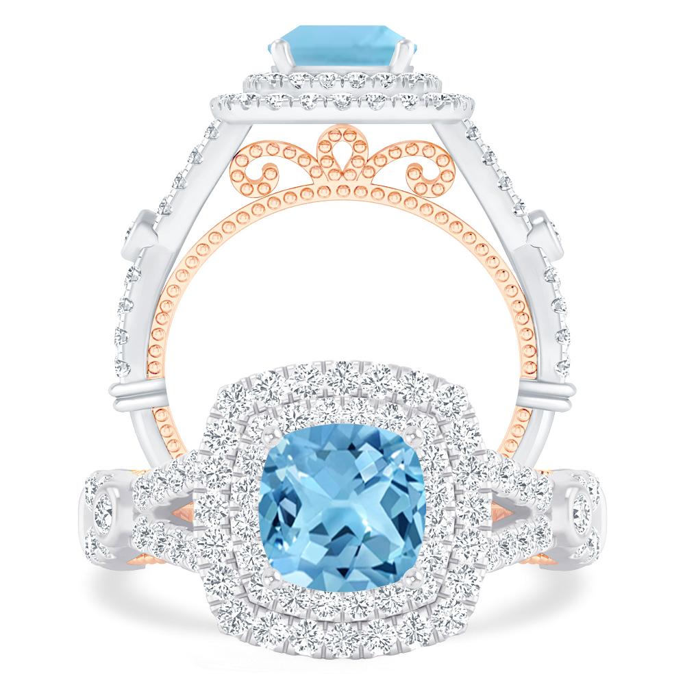 White Gold - Blue Topaz