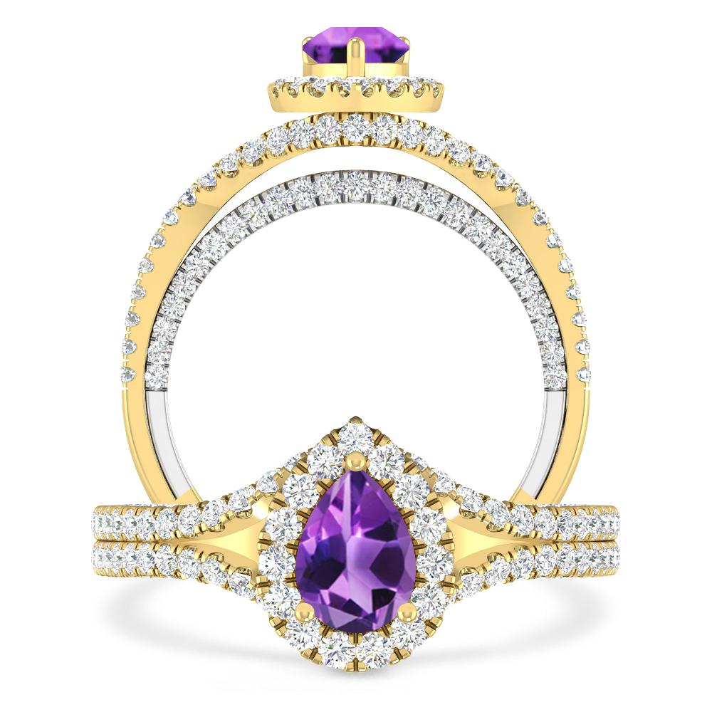 Yellow Gold - Amethyst