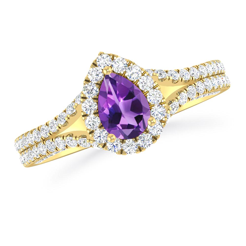 Yellow Gold - Amethyst