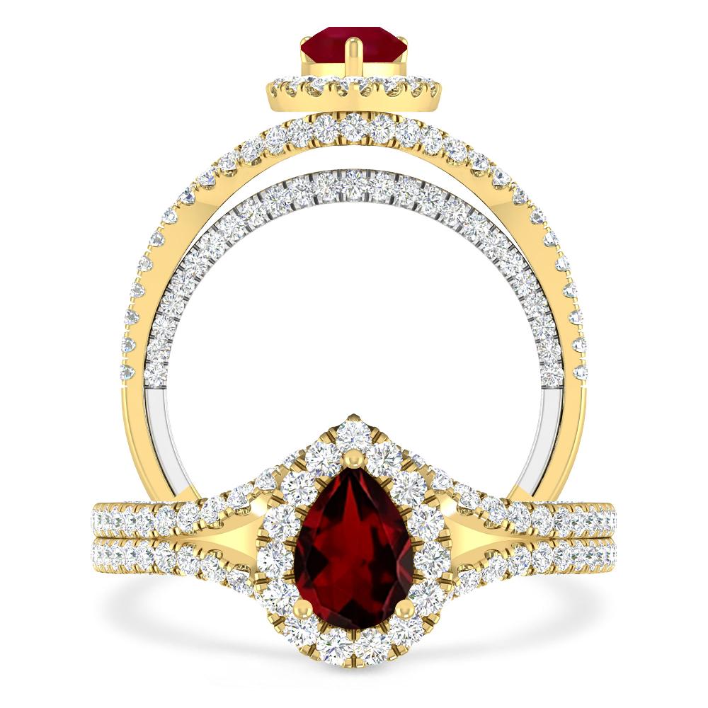 Yellow Gold - Garnet