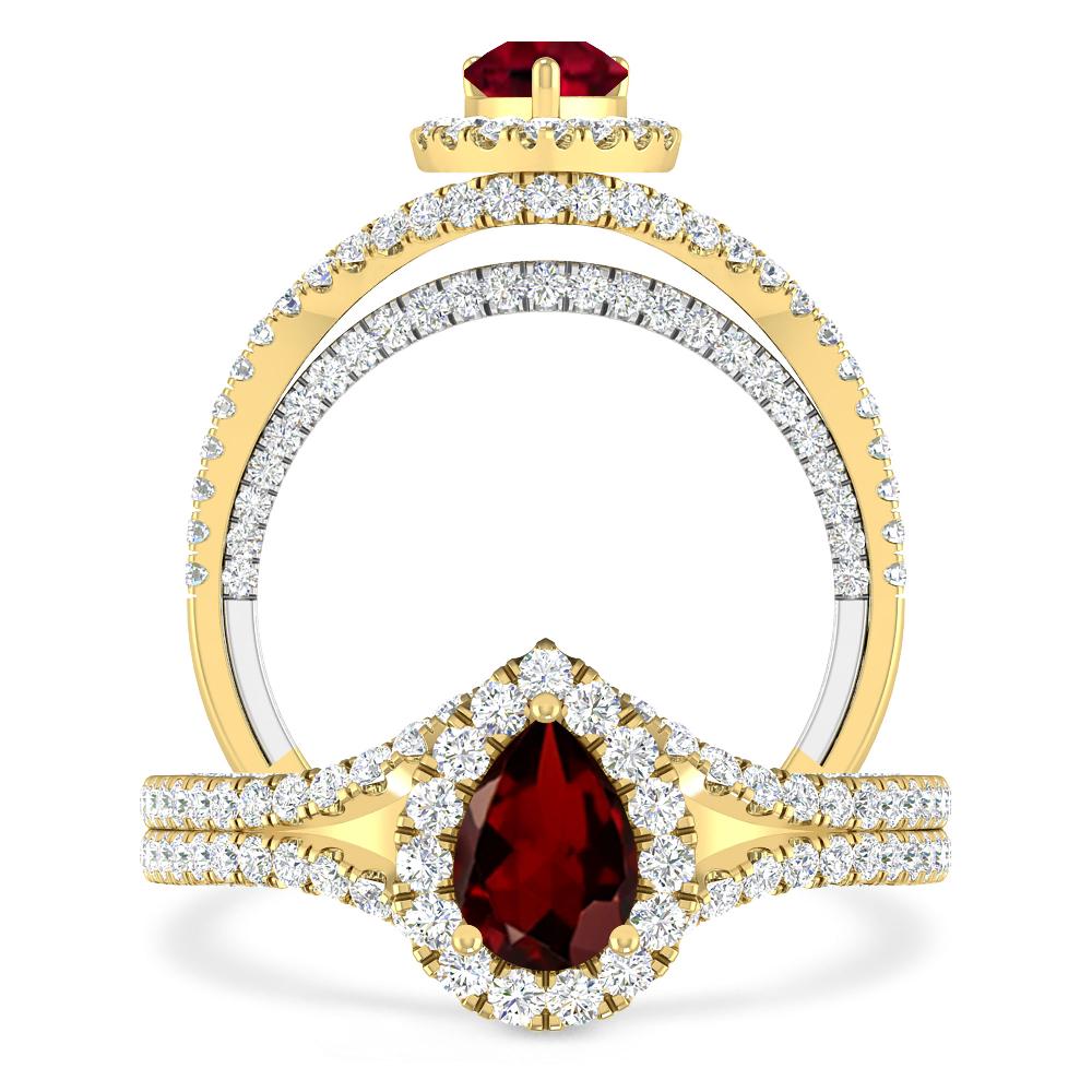 Yellow Gold - Garnet