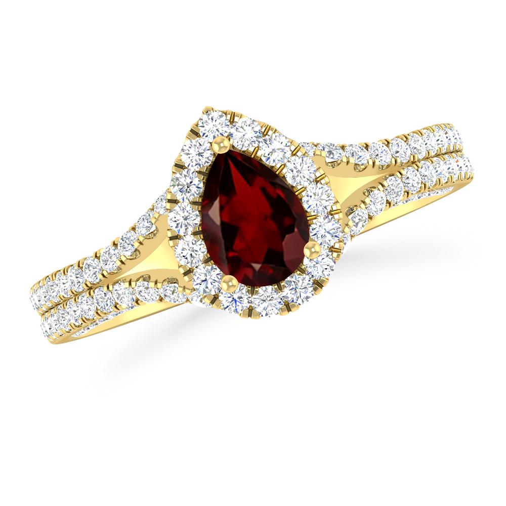 Yellow Gold - Garnet