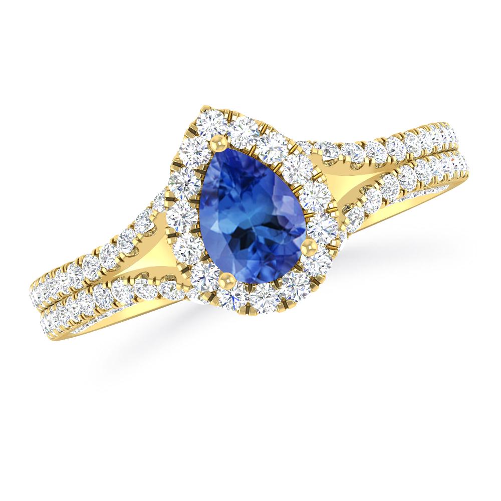 Yellow Gold - Tanzanite