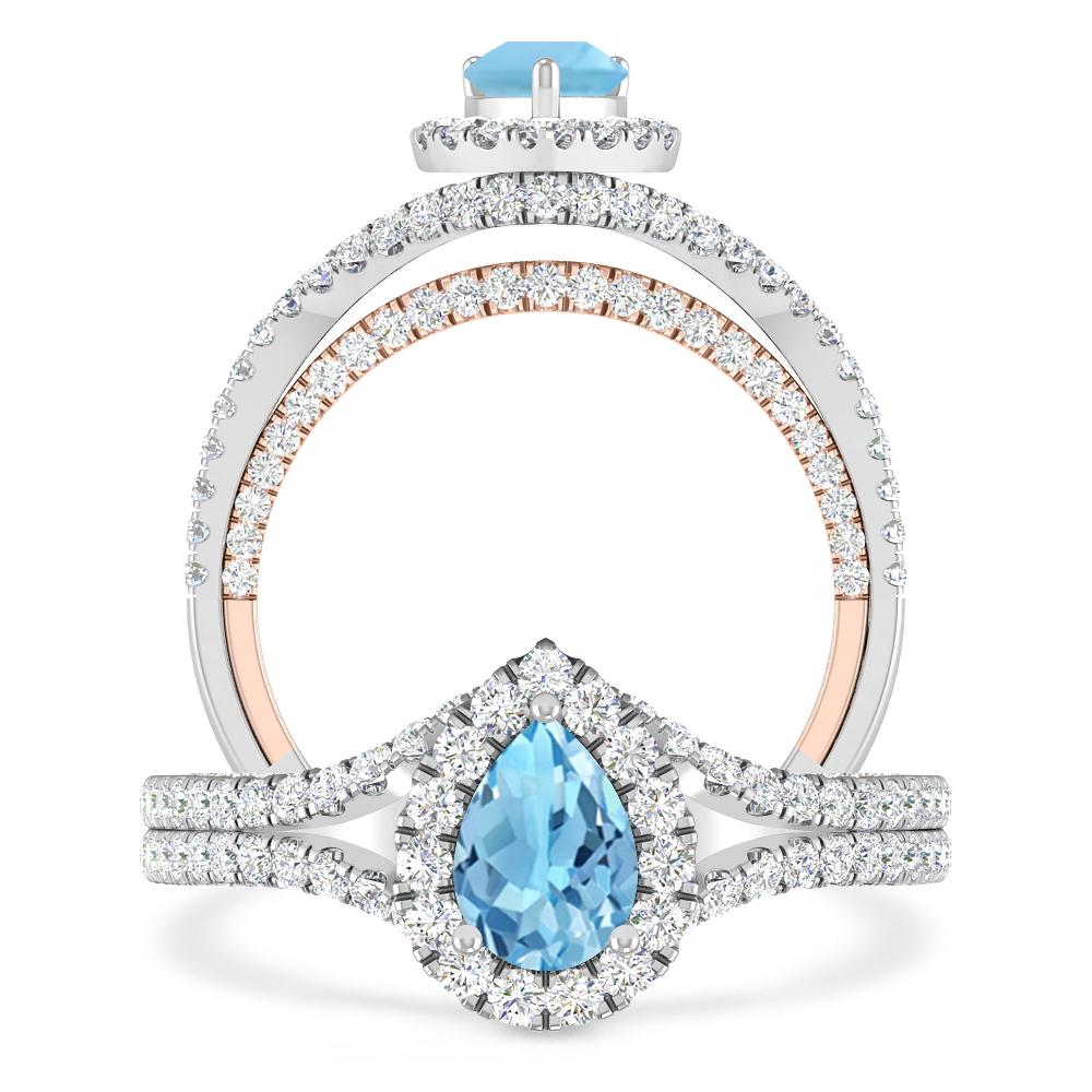 White Gold - Blue Topaz