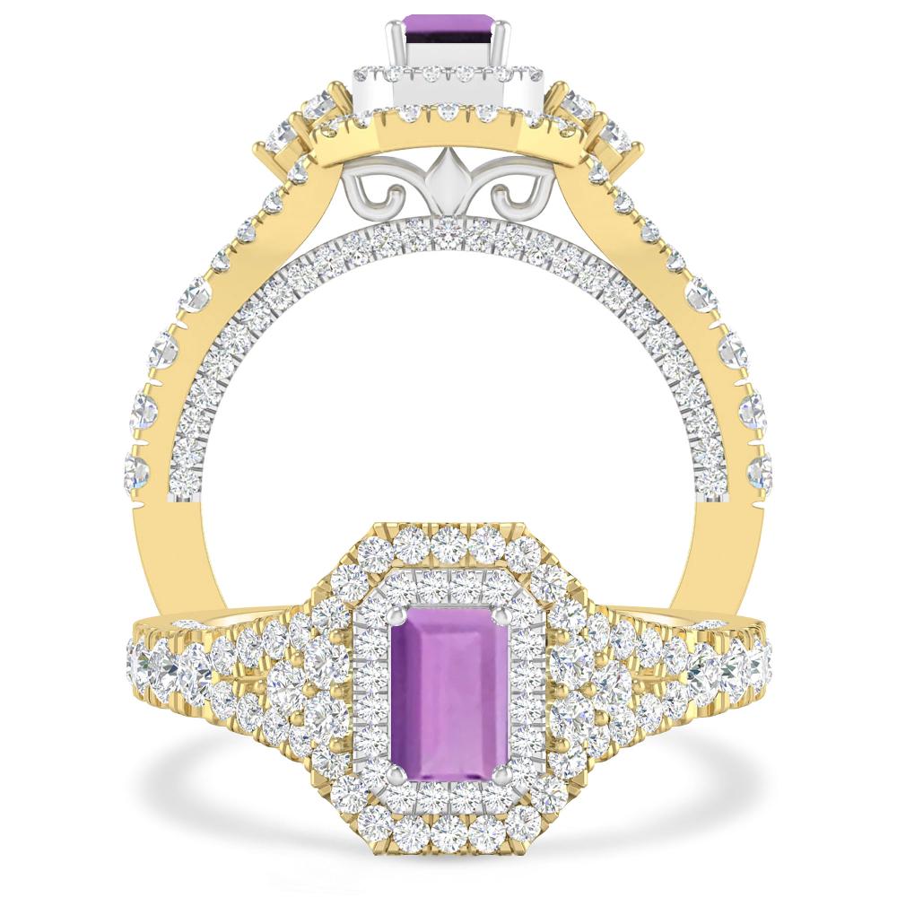 Yellow Gold - Amethyst